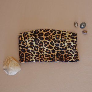 Leopard Bandeau Bikini Top